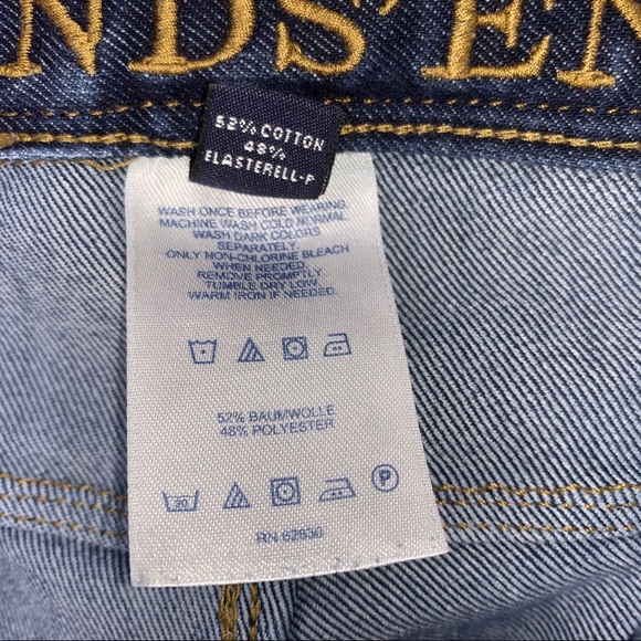 4/$24 Lands’ End‎ Stretchy Blue Denim Jeans - Picture 3 of 6